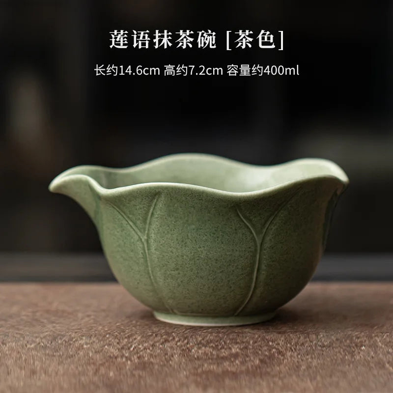 Hasu Lotus Matcha Tea Set – Japanese-Style Lotus Matcha Bowl Set with Traditional Matcha Accessories