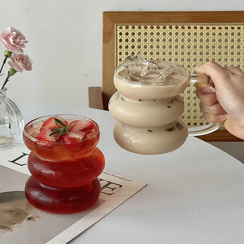 Lunaro Bubble Mug & Tumbler – Heat Resistant Glass