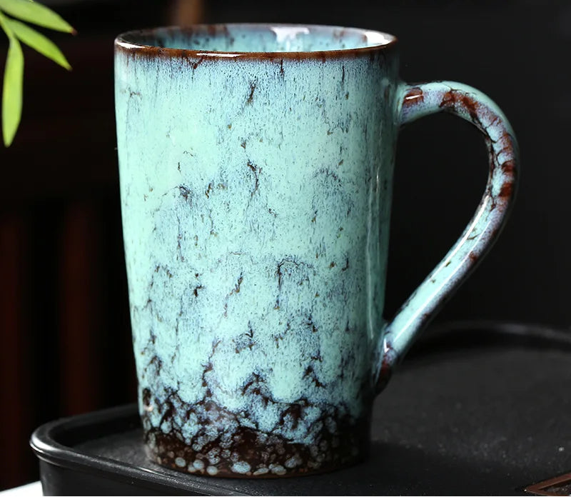 Marquina Style Coffee and Tea Mug – Textured Ceramic Cup 380ml Signature Drinkware