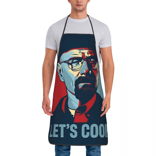 Let’s Cook Apron – Funny BBQ & Kitchen Cooking Apron for Men & Women, Adjustable Chef Gift for Grilling & Cooking Fans