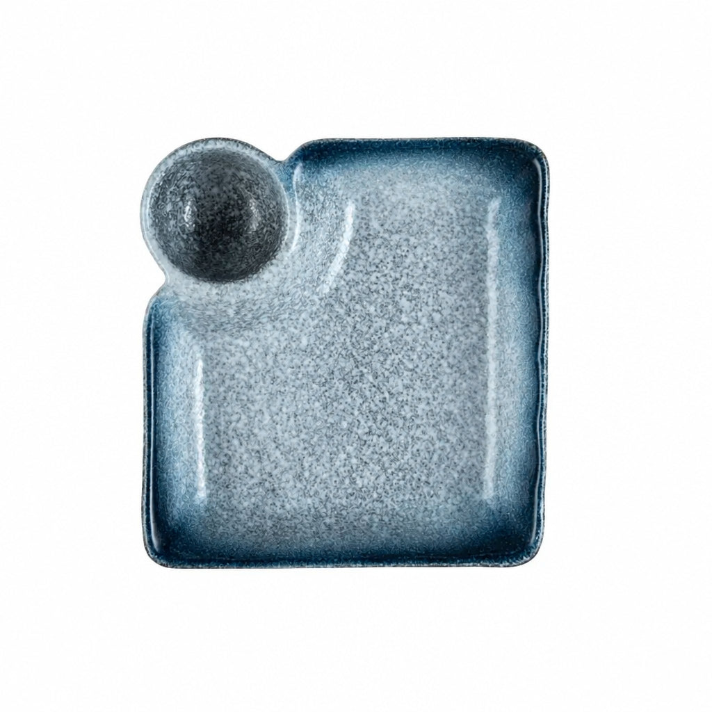 Namiya Ceramic Dumpling Serving Plate – Dipping Sauce, Sushi & Snack Dish