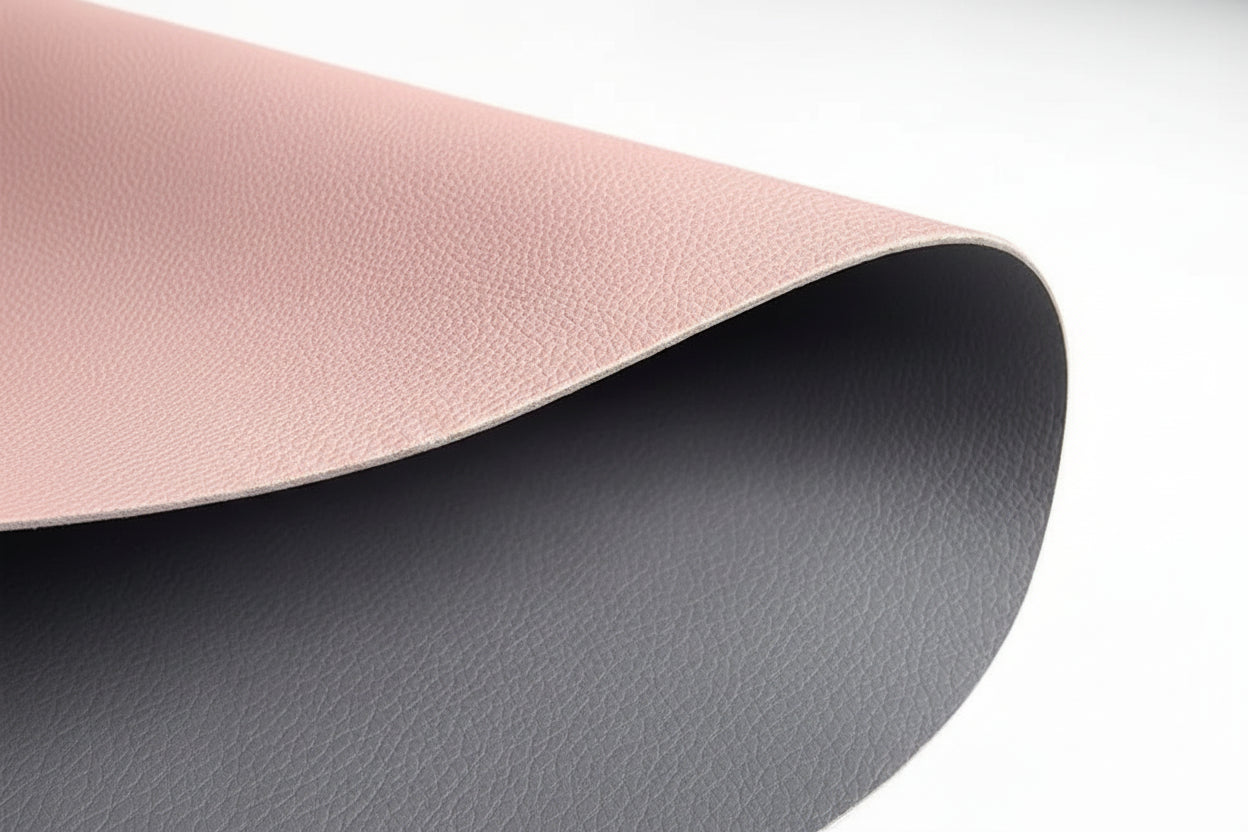 Hartwell Reversible Faux Leather Oval Table Mats – Double Sided Non Slip Washable Dining Placemats 4 Piece Set