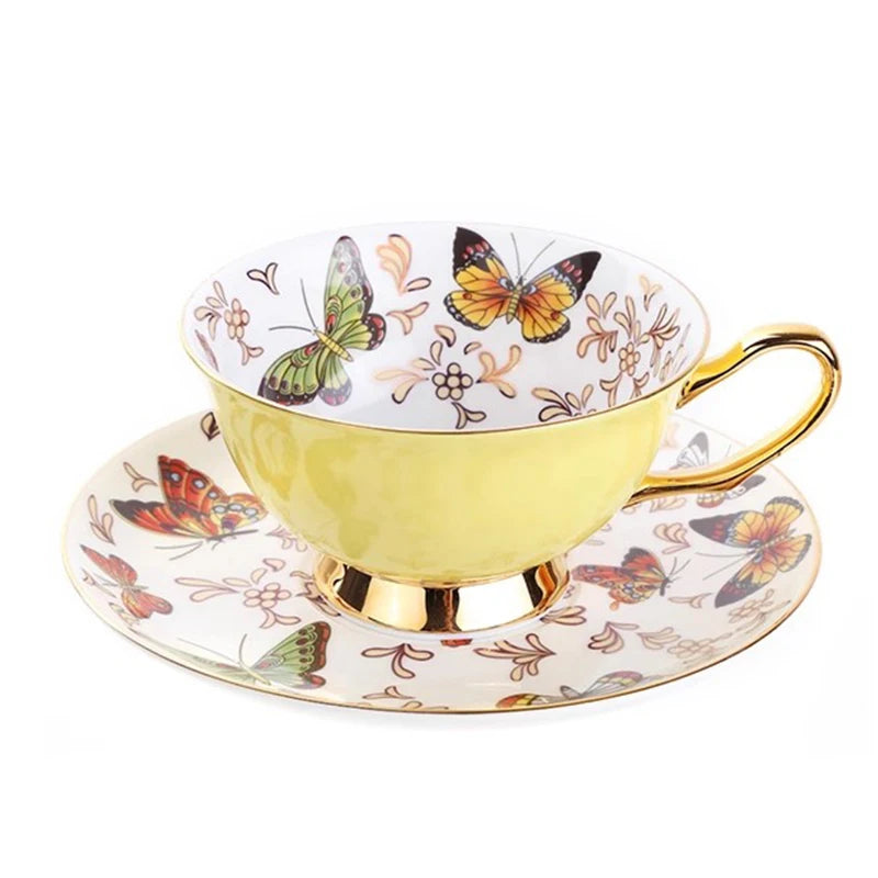 Papillon Tea Cup & Saucer Set – Butterfly Tea & Coffee Cup