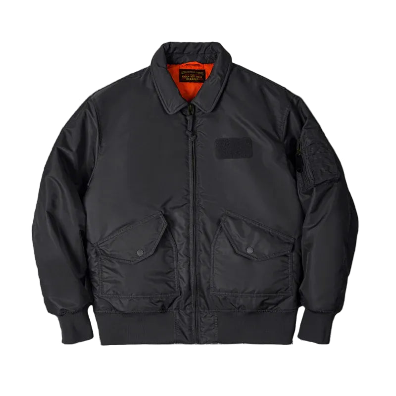 Brackenridge Men’s CWU-45P Bomber Jacket – Military Flight Jacket with Padded Lining, Utility Sleeve Pocket and Zip Front