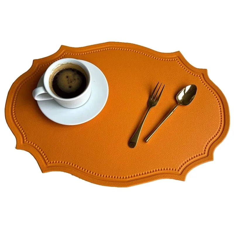Luxury Faux Leather Table Mats – Set Of 1/4/6 Elegant Cutout Placemats for Dining Table Settings