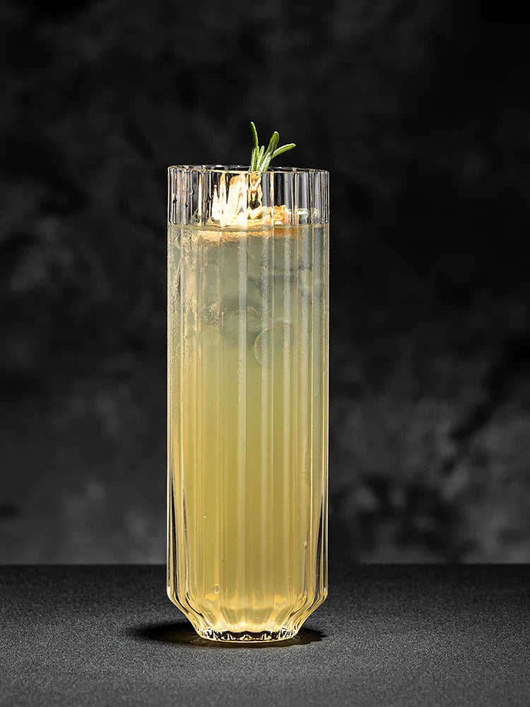 Verelle Fluted Highball Glass – Ribbed Cocktail & Juice Glass
