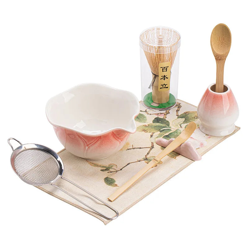 Hasu Lotus Matcha Tea Set – Japanese-Style Lotus Matcha Bowl Set with Traditional Matcha Accessories