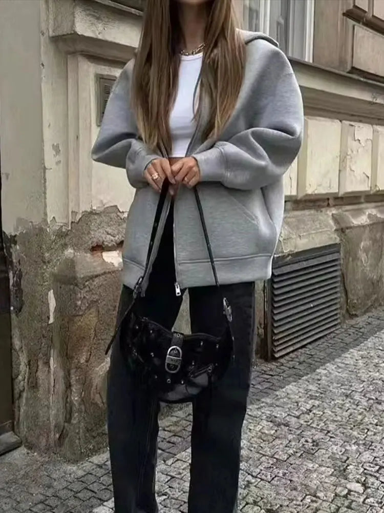 Rebel Zip-Up Hoodie-Casual Streetwear Hoodie for Everyday Wear