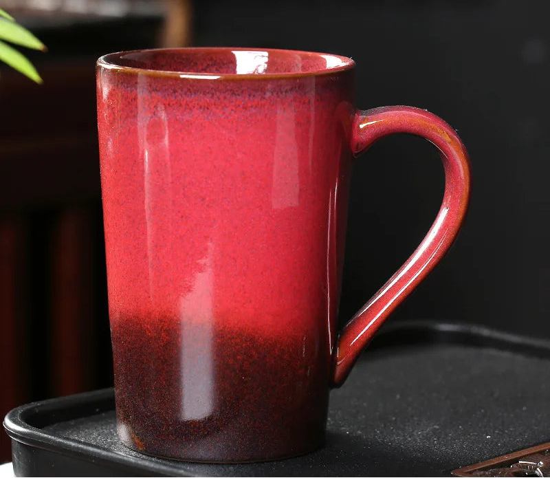 Marquina Style Coffee and Tea Mug – Textured Ceramic Cup 380ml Signature Drinkware