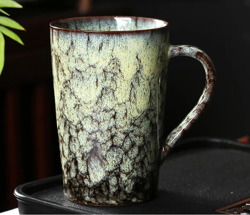 Marquina Style Coffee and Tea Mug – Textured Ceramic Cup 380ml Signature Drinkware