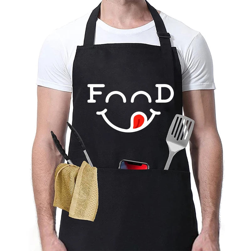 Funny BBQ Cooking Apron – Adjustable Chef Apron for Men with Grill Master Designs, Kitchen & BBQ Gift for Father’s Day, Birthdays