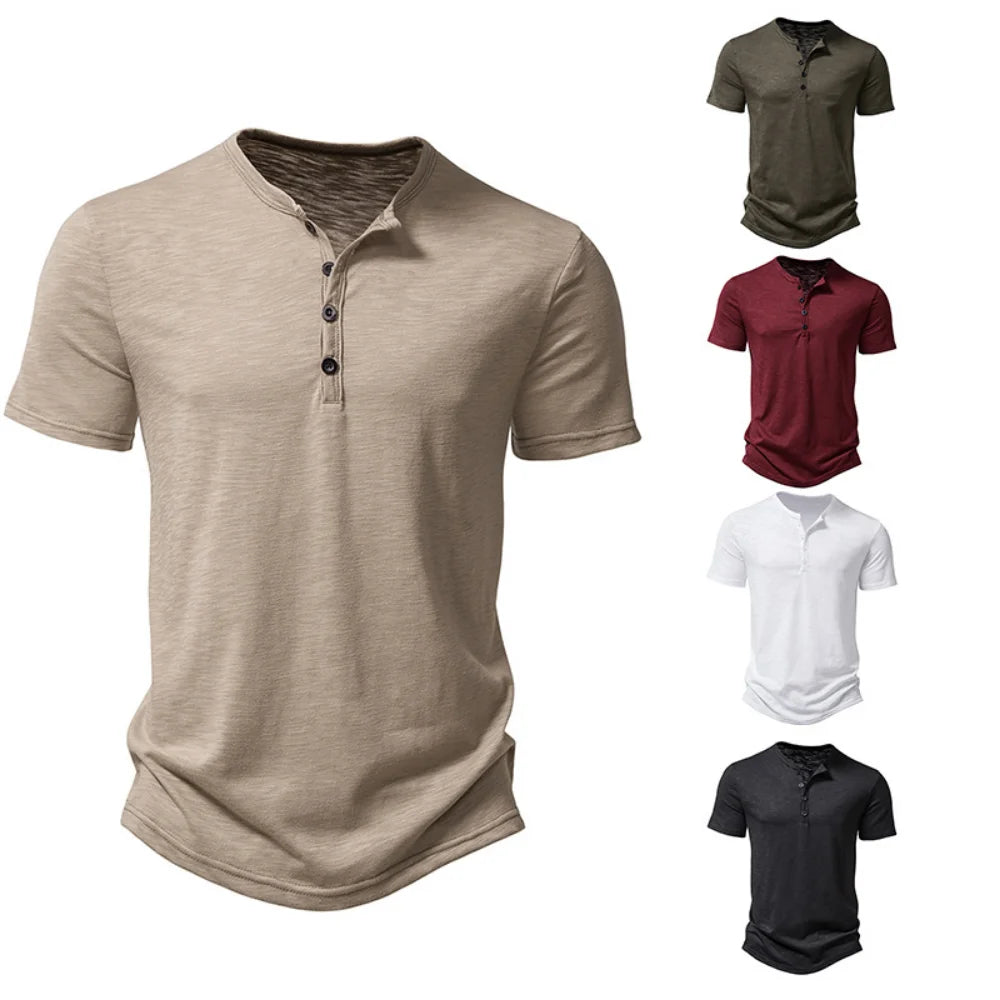 Classic Henley Short Sleeve T-shirt