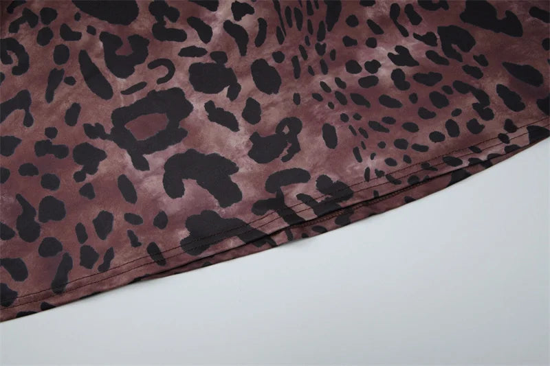 Zayara Halter Leopard Print Maxi Dress – Plunge Ruched Bodycon Evening Dress for Women’s Partywear & Formal Events