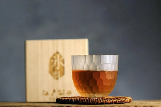 Kikko Japanese Style Crystal Whisky Glass with Wooden Gift Box