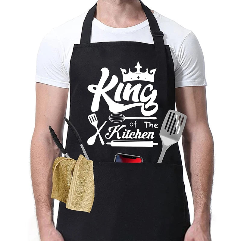 Funny BBQ Cooking Apron – Adjustable Chef Apron for Men with Grill Master Designs, Kitchen & BBQ Gift for Father’s Day, Birthdays