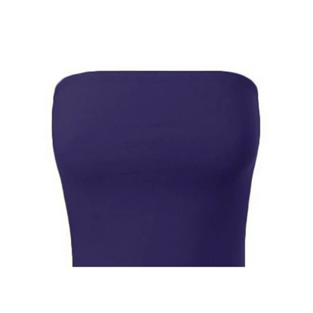 Kaia Strapless Bandeau Crop Top – Fitted Tube Top in Various Colours for Women