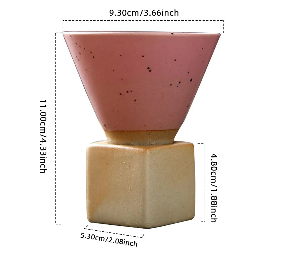 Kairo Ceramic Espresso & Herbal Tea Cups with Sculpted Base – 100ml & 200ml Modern Coffee Cups