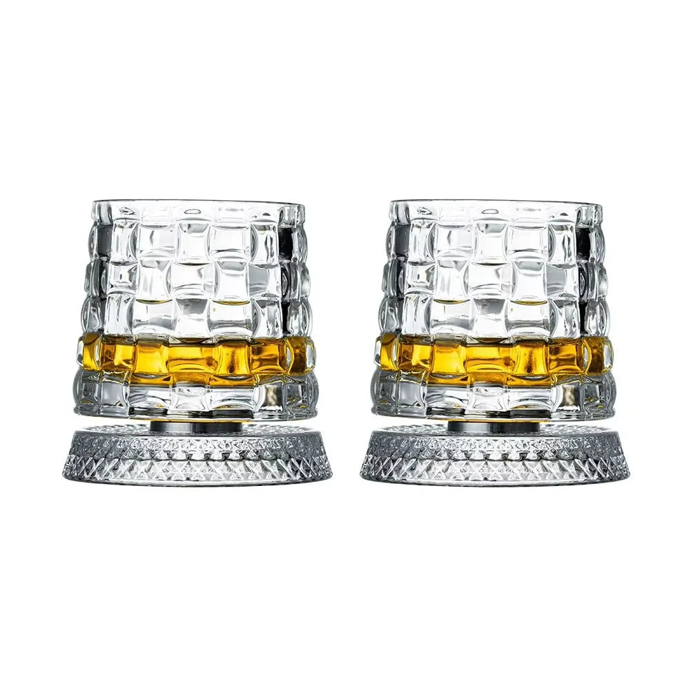 Belmont Rotating Whisky Glass Set – 2 Piece 300 ml