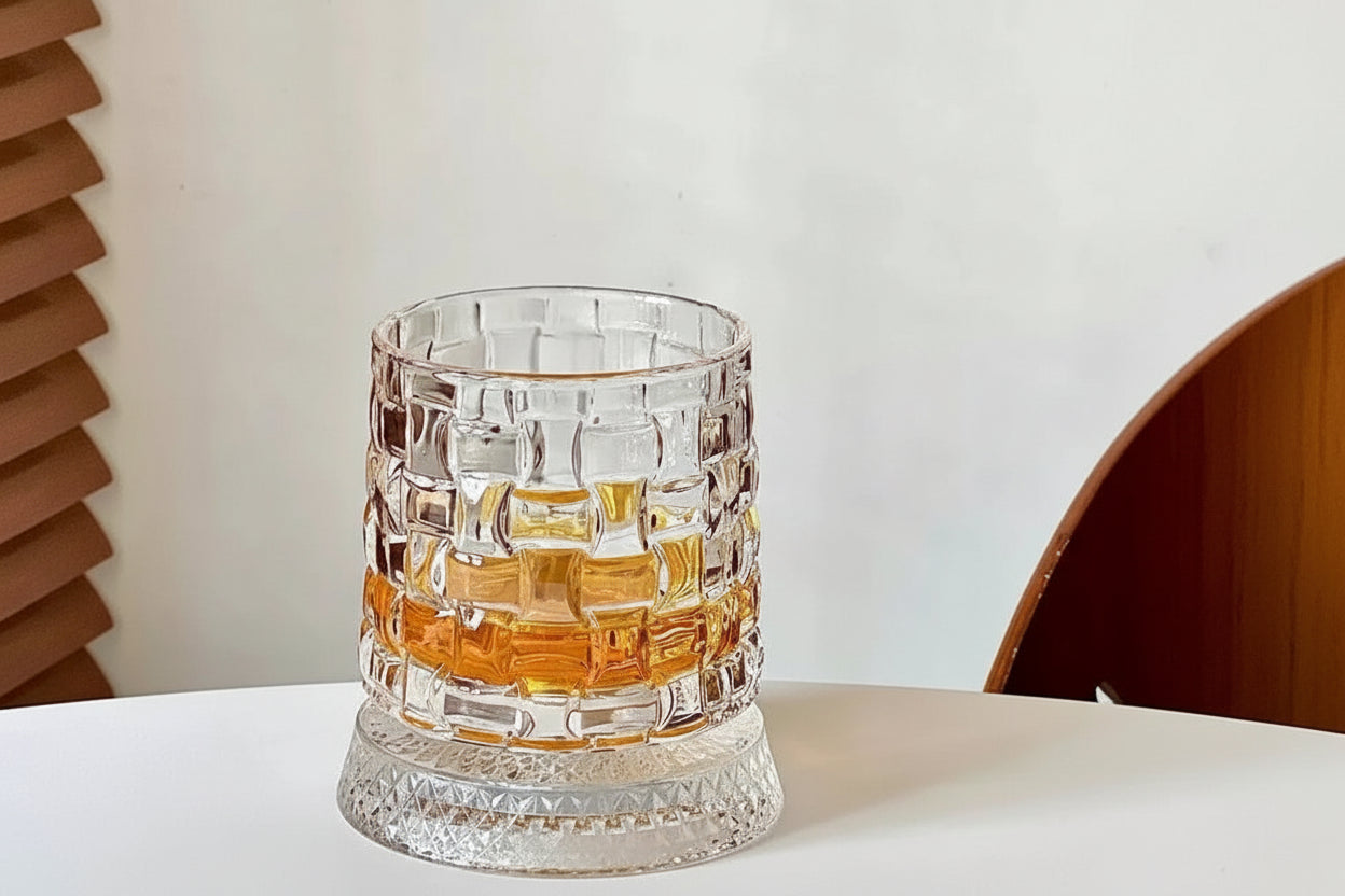 Rotating Crystal Whisky Glass – Spinning Tumbler