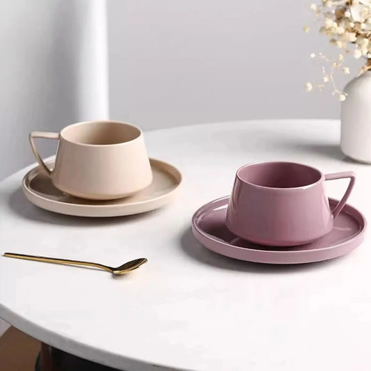 Brisa Ceramic Coffee And Tea Cup Saucer Set