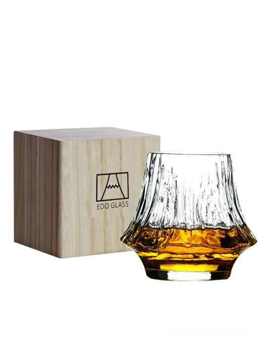 Velmora Edo Whiskey Glass – Sculpted Whisky Glass for Scotch, Bourbon & Old Fashioned Drinks