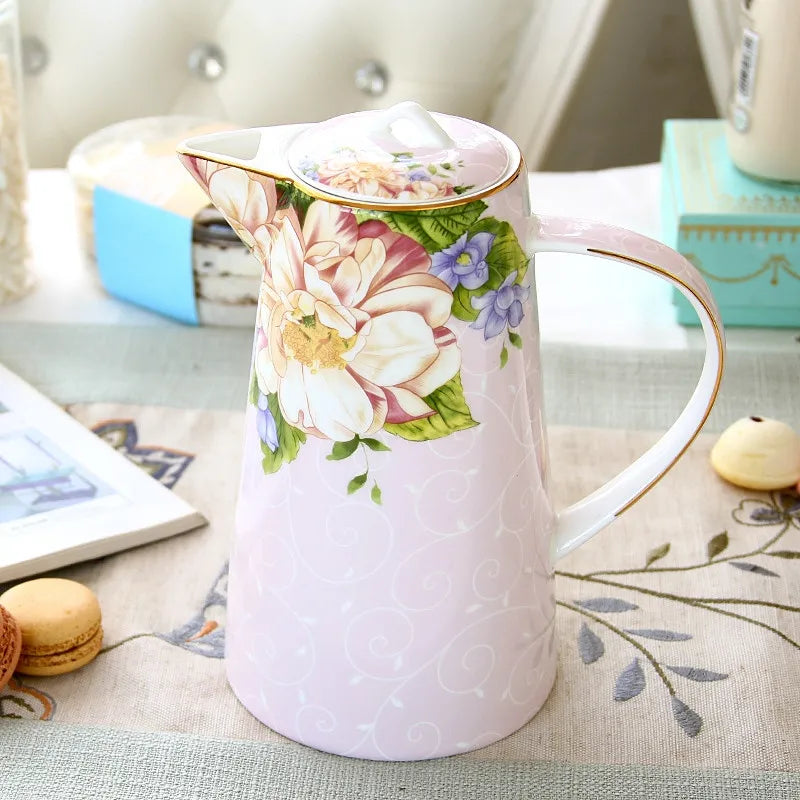 English Garden Ceramic Tea Set Collection – Afternoon Tea Cups, Saucers, Mugs & Teapots with Floral Design