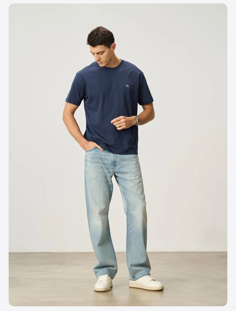 Classic Cotton Crew Neck T-Shirt for Men – Regular Fit Everyday Tee in Multiple Colours