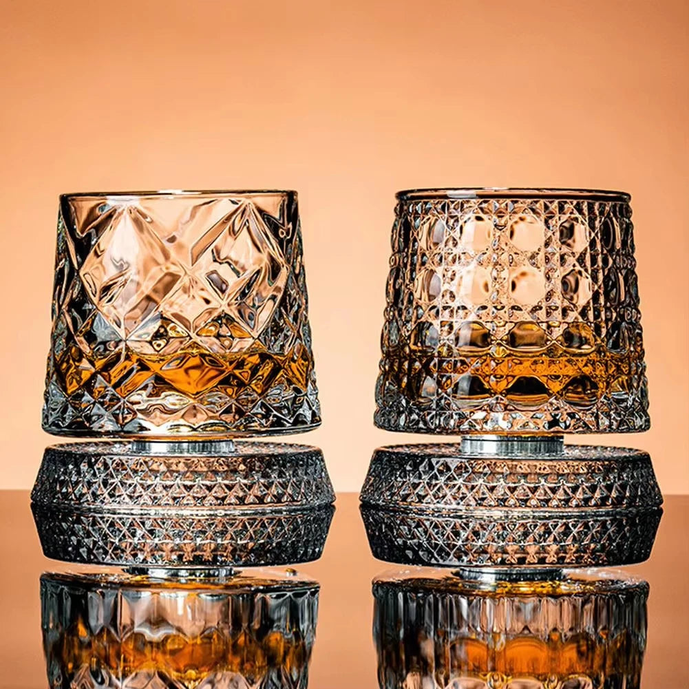 Belmont Rotating Whisky Glass Set – 2 Piece 300 ml