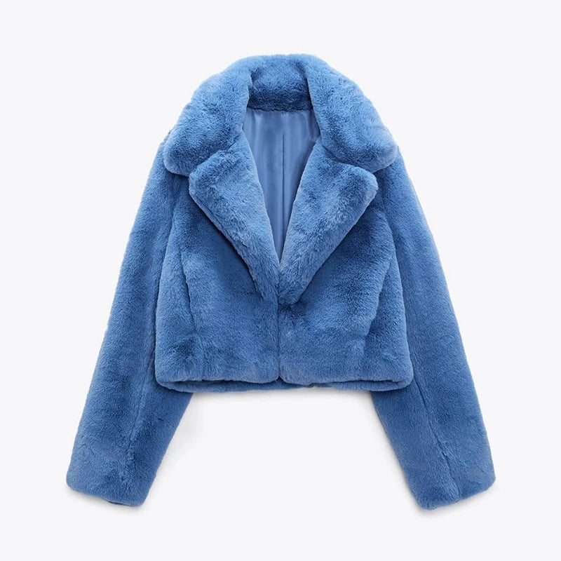 Lucienne Women's Faux Fur Jacket-Luxurious Statement Outerwear for Effortless Glam