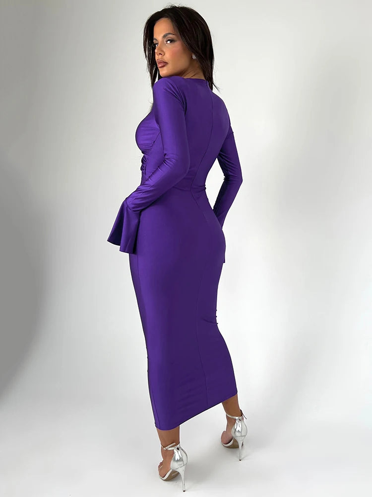 Selena Embellished Cut-Out Bodycon-Maxi Dress