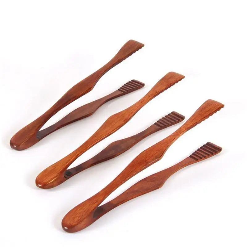 Wooden Kitchen Tongs – 1 Piece Heat Resistant Cooking & Serving Utensils for Grilling, Salad, Bread & BBQ