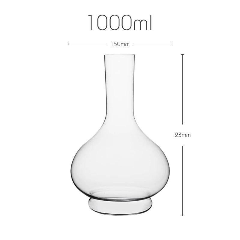 Vintner Collection Handcrafted Crystal Wine Decanter 1000ml – Premium Wine Carafe