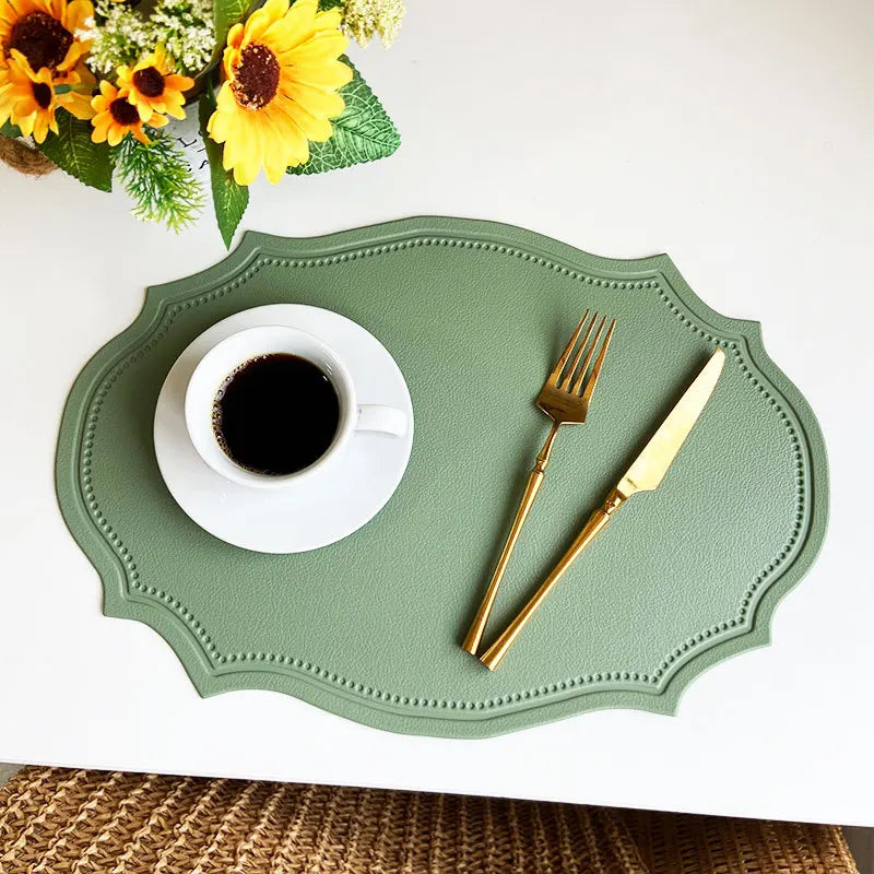 Luxury Faux Leather Table Mats – Set Of 1/4/6 Elegant Cutout Placemats for Dining Table Settings