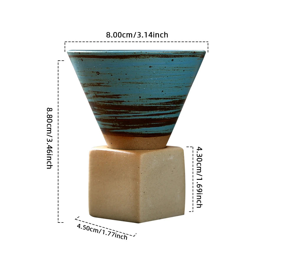 Kairo Ceramic Espresso & Herbal Tea Cups with Sculpted Base – 100ml & 200ml Modern Coffee Cups