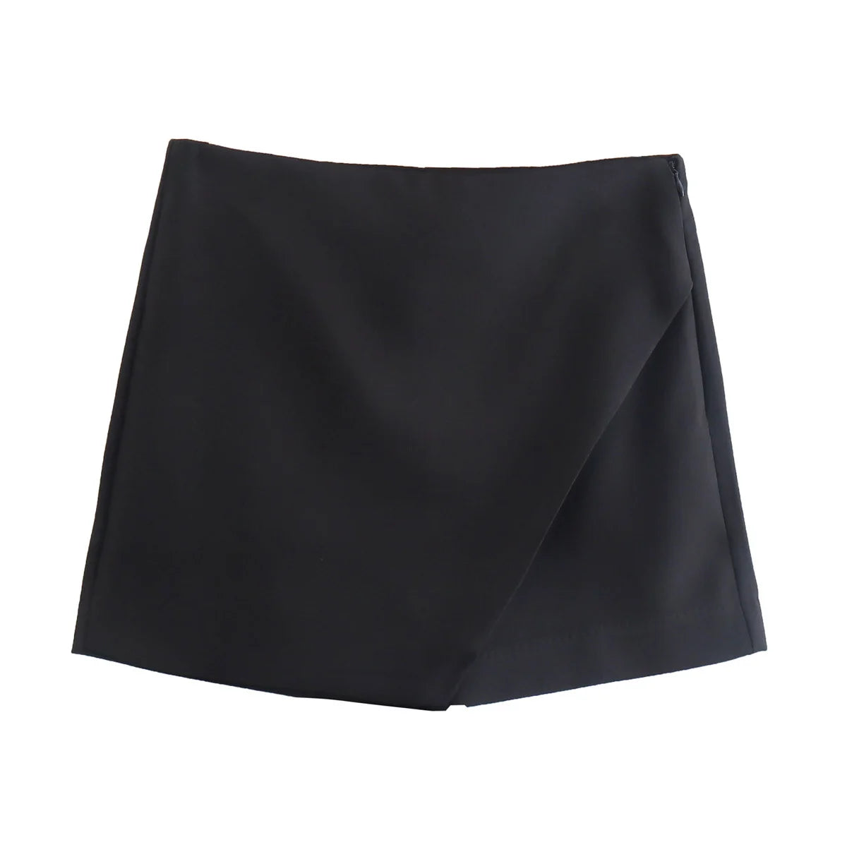 Arlana Asymmetric High Waist Skort – Women’s Tailored Mini Shorts Skirt