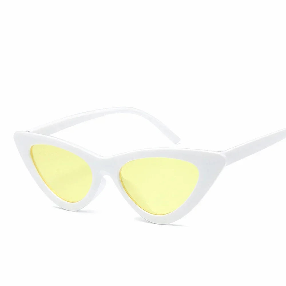 Selene Cat Eye Sunglasses – Vintage Slim Frame UV Eyewear for Women