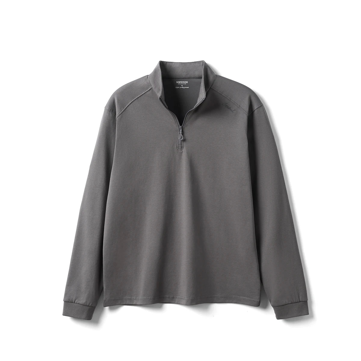 Men’s Quarter Zip Pullover – Lightweight Long Sleeve Funnel Neck Top for Casual Everyday Wear