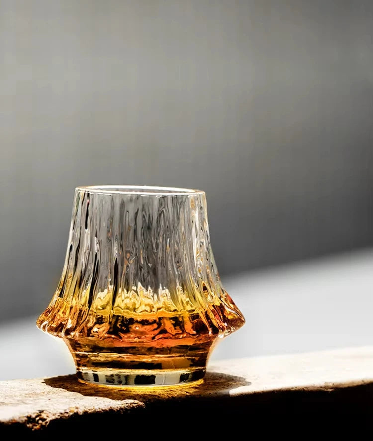 Velmora Edo Whiskey Glass – Sculpted Whisky Glass for Scotch, Bourbon & Old Fashioned Drinks