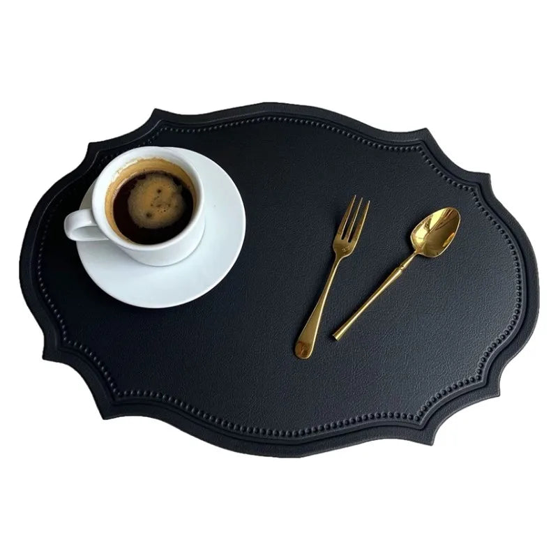 Luxury Faux Leather Table Mats – Set Of 1/4/6 Elegant Cutout Placemats for Dining Table Settings