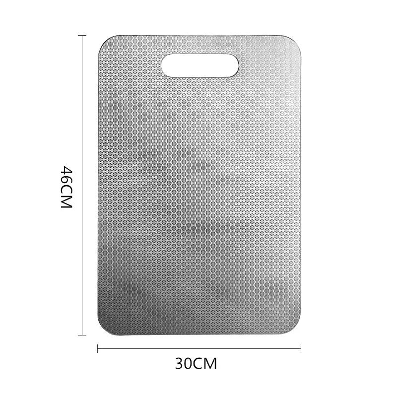 Stainless Steel Chopping Board – Durable Non-Porous Cutting Board for Meat, Vegetables & Fruit Prep