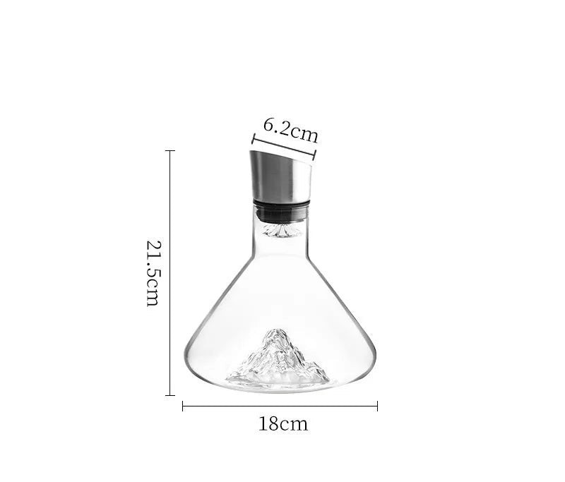 Crystal Wine Decanter with Aerator & Pourer – Elegant Glass Carafe for Red & White Wine