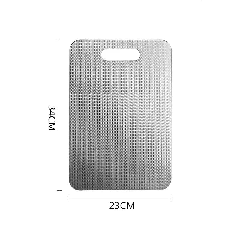 Stainless Steel Chopping Board – Durable Non-Porous Cutting Board for Meat, Vegetables & Fruit Prep