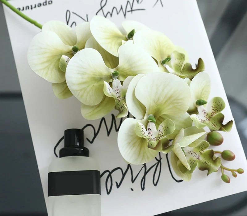 Orchid Bloom Stem – Faux Orchid Flower Branch for Vase Arrangements, Bouquets and Home Décor