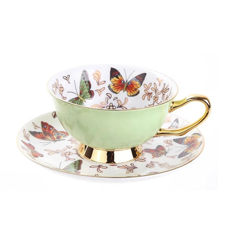 Papillon Tea Cup & Saucer Set – Butterfly Tea & Coffee Cup