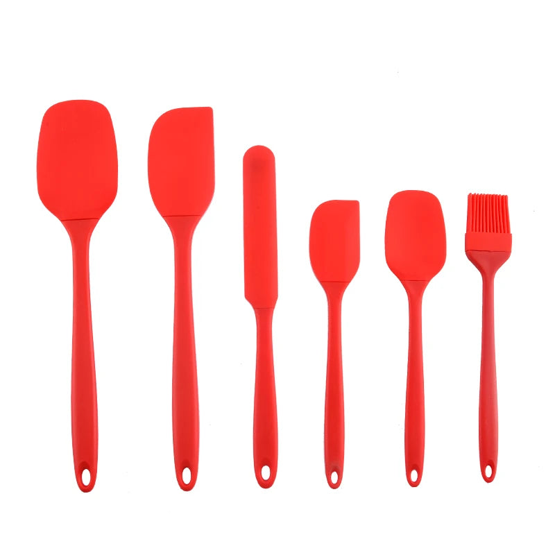 Silicone Kitchen Utensil Set 6 Piece – Heat Resistant Spatula Set for Cooking & Baking, Non Stick Kitchen Tools