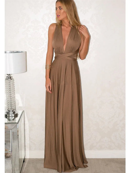 Marzella Multiway Maxi Dress – Tie Wrap Bridesmaid and Formal Occasion Gown in Multiple Colours