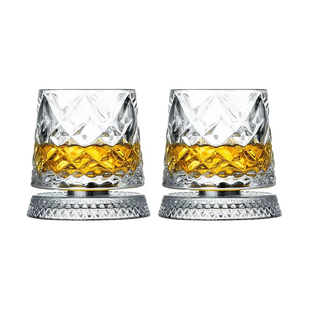 Belmont Rotating Whisky Glass Set – 2 Piece 300 ml