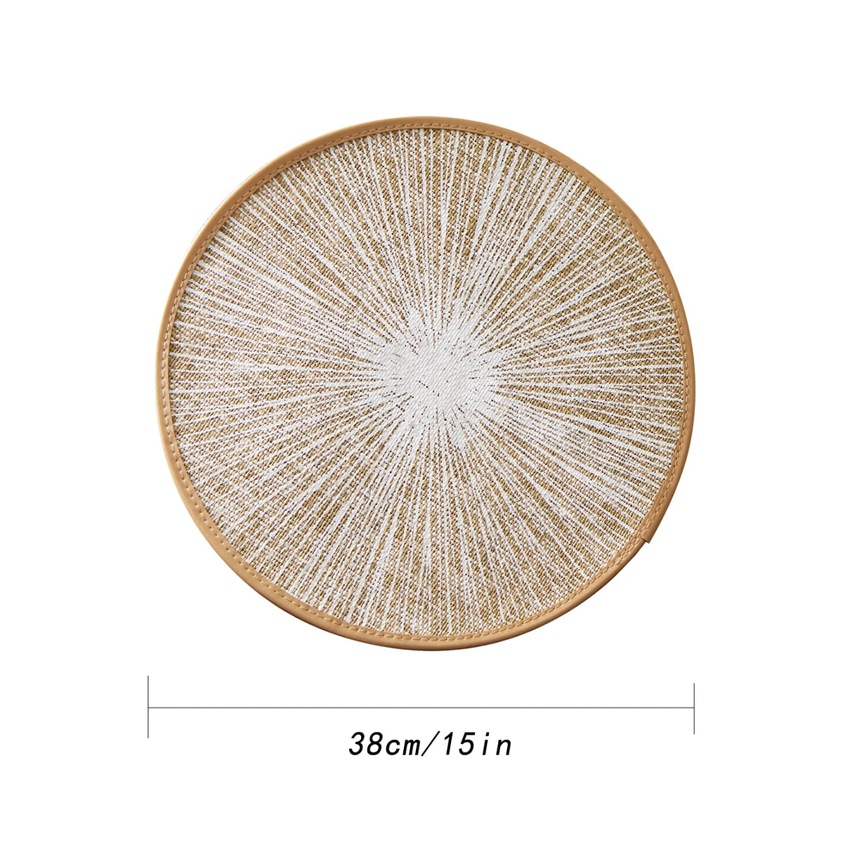 Woven Jute Macrame Round Placemats Set – 2, 4, 6 or 8 Piece Natural Table Mats in Black or Beige