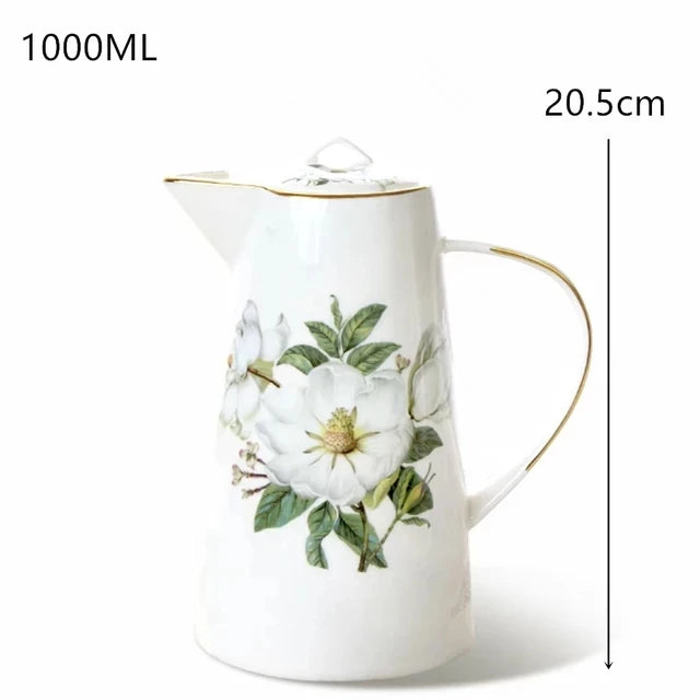 English Garden Ceramic Tea Set Collection – Afternoon Tea Cups, Saucers, Mugs & Teapots with Floral Design