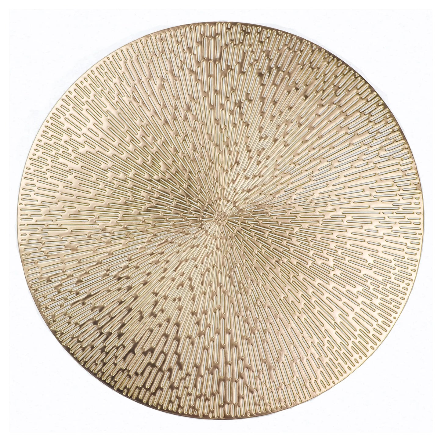 Metallic Round Dining Placemats Set of 6 – Gold, Silver or Rose Gold Table Mats, Non Slip Wipe Clean Heat Resistant Table Placemats